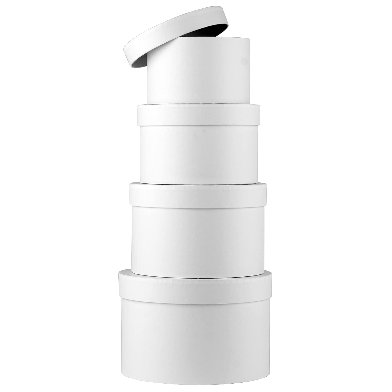 4-Piece Round Gift Box Set with Lids