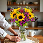 Wildflower Bouquet with Vase Gift Set