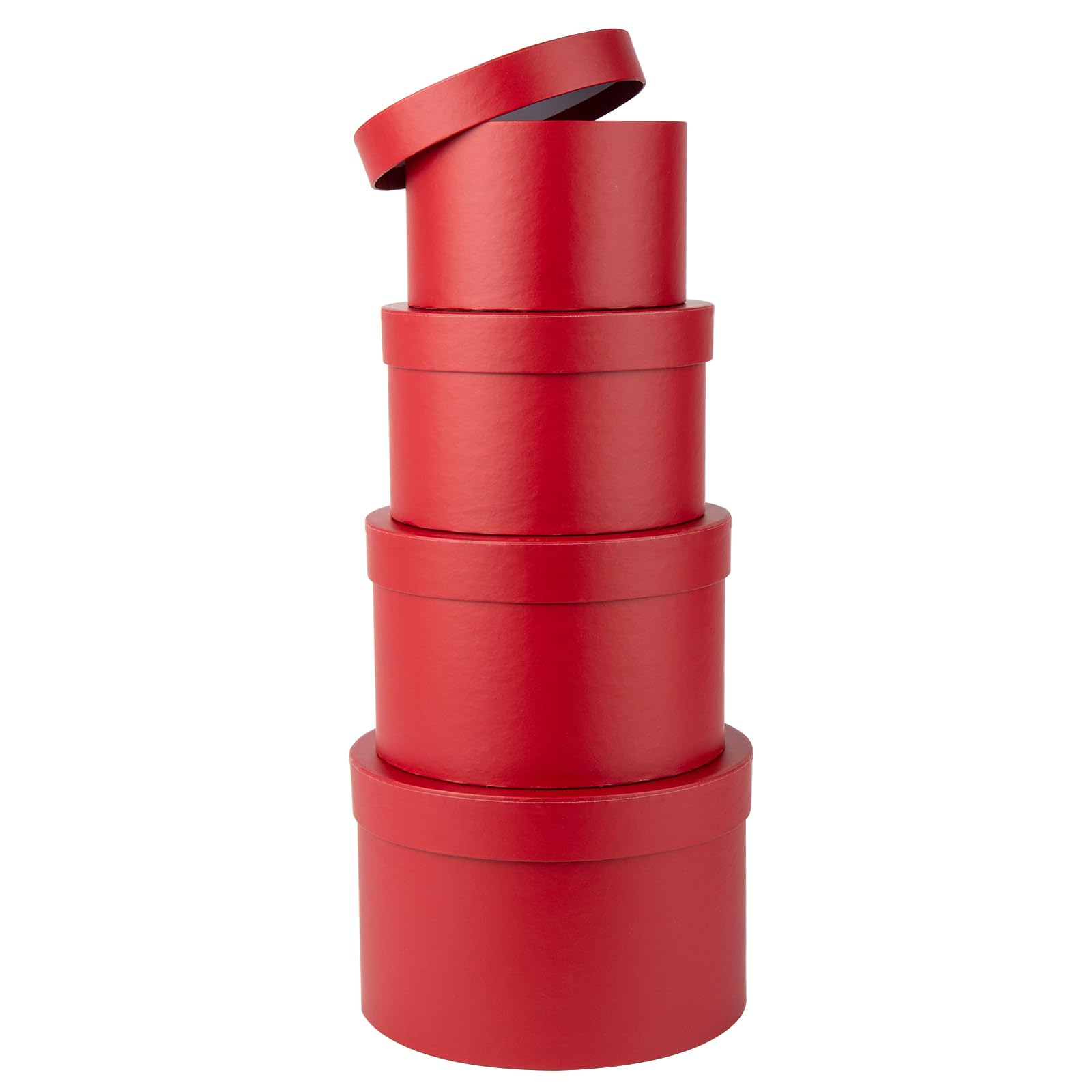 4-Piece Round Gift Box Set with Lids