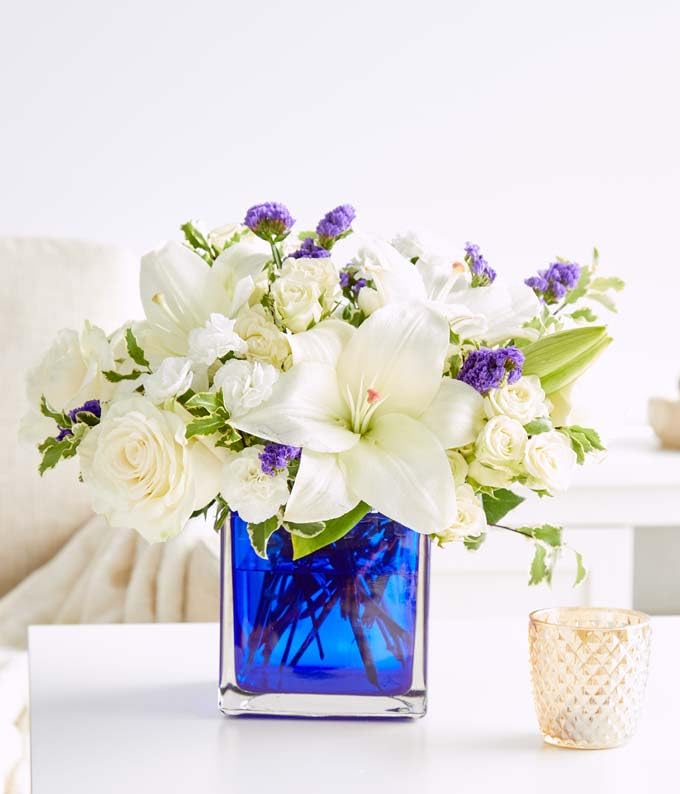 Blue Sympathy Bouquet Arrangement