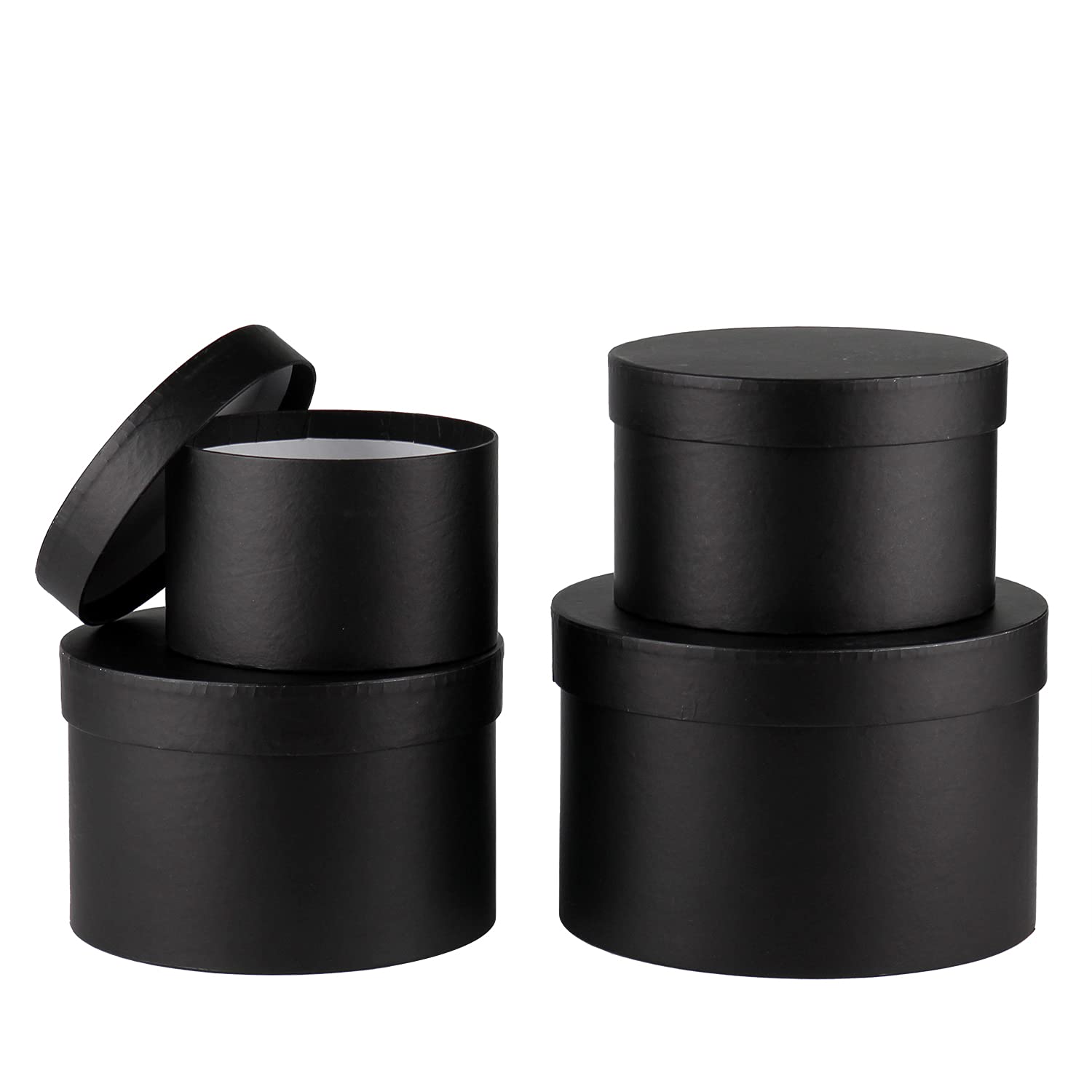 4-Piece Round Gift Box Set with Lids