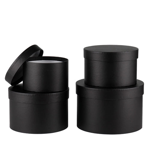 4-Piece Round Gift Box Set with Lids