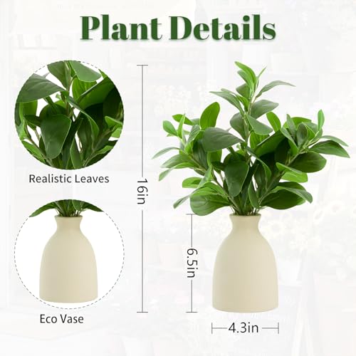 Artificial Eucalyptus Plant with Vase Decor