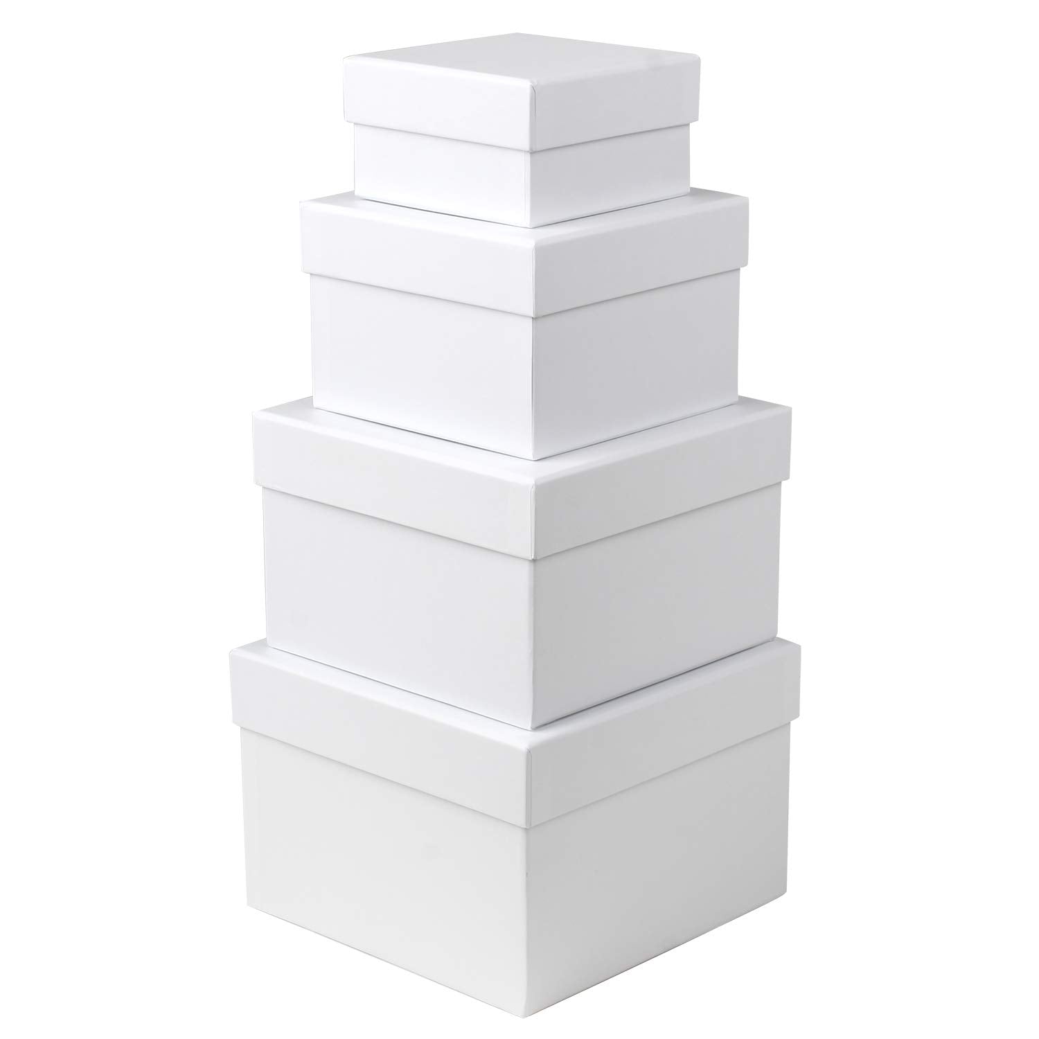 4-Piece Round Gift Box Set with Lids