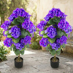 2-Pack Artificial Hydrangea Topiary Plants