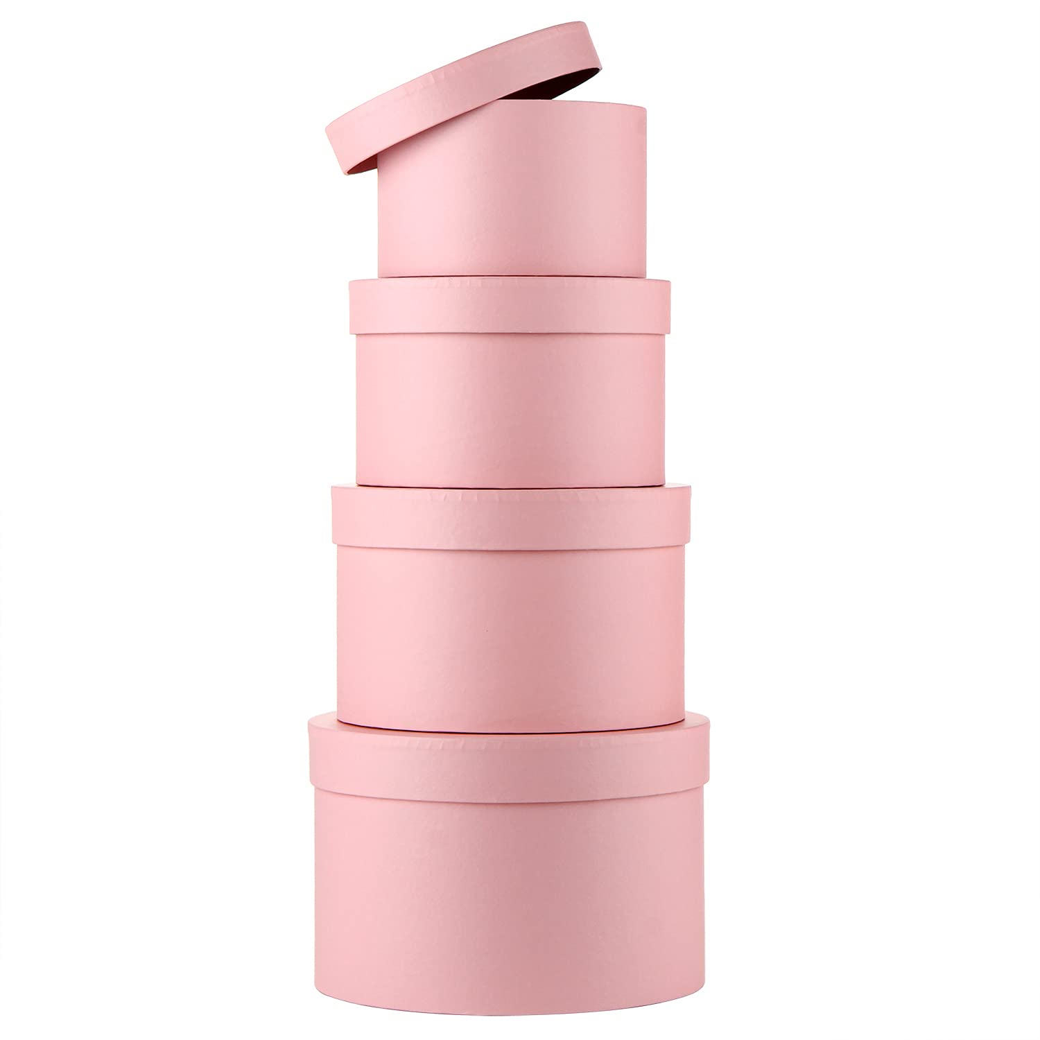 4-Piece Round Gift Box Set with Lids