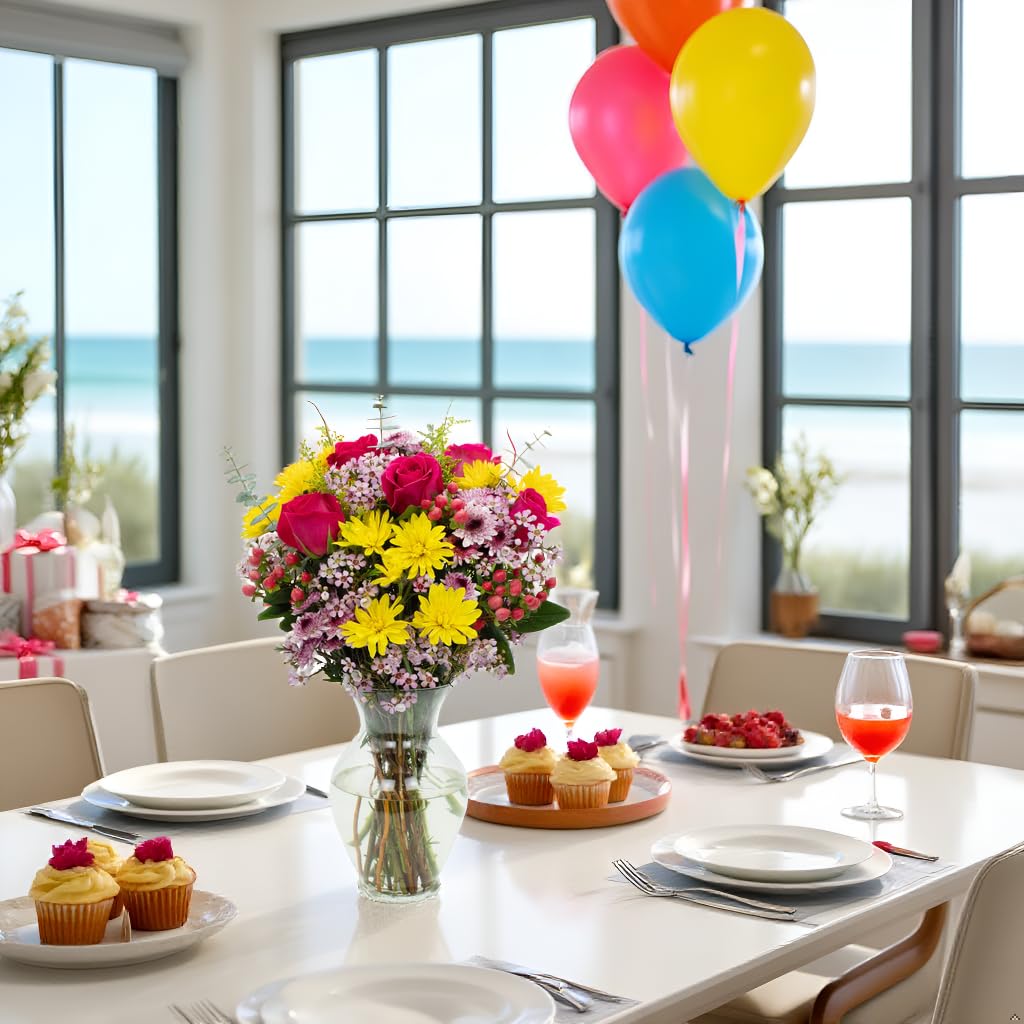 Mother’s Day Bouquet with Vase Gift Set