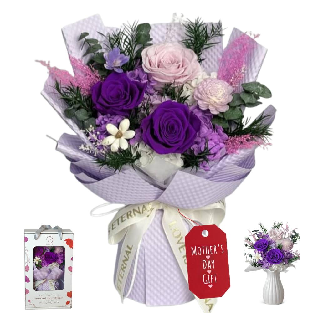 Vaanshie Premium Preserved Flower Bouquet Ideal for Mother's Day Gifting