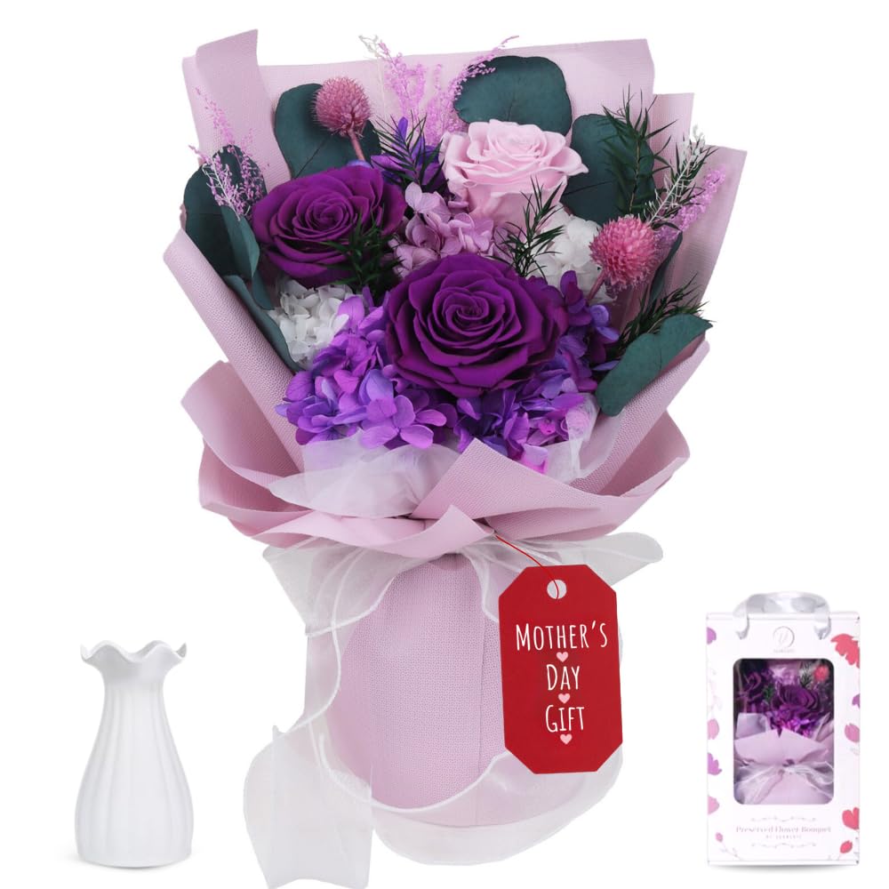 Vaanshie Premium Preserved Flower Bouquet Ideal for Mother's Day Gifting