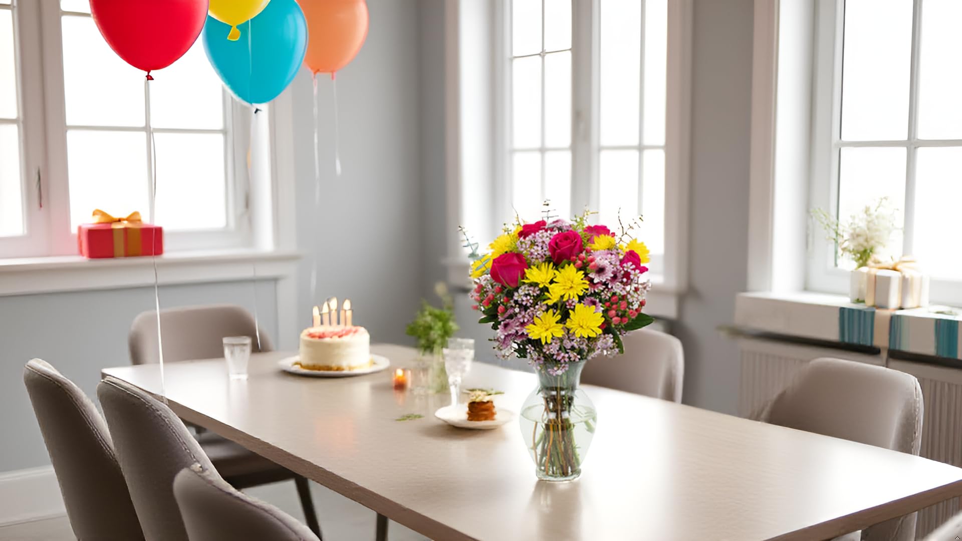 Mother’s Day Bouquet with Vase Gift Set