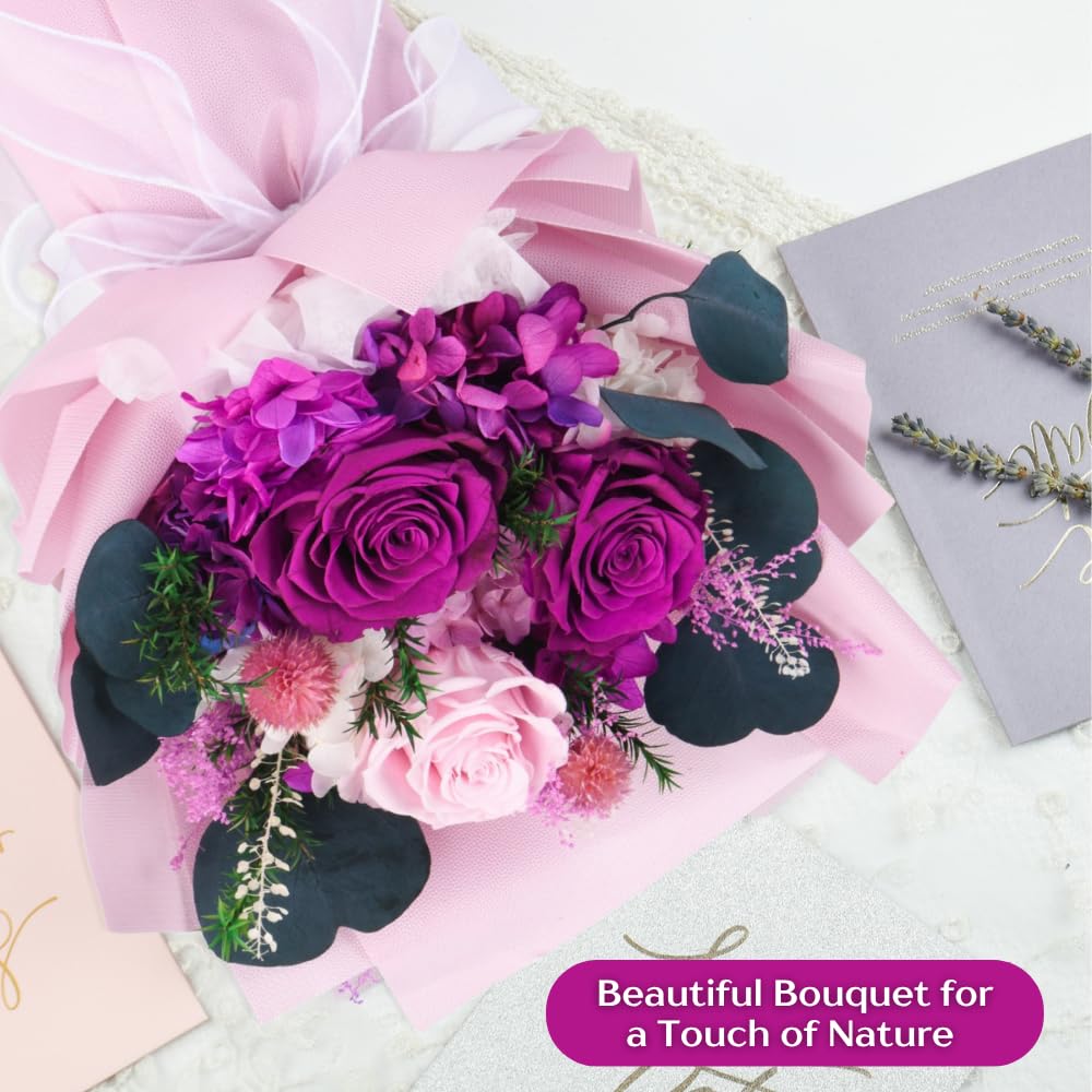 Vaanshie Premium Preserved Flower Bouquet Ideal for Mother's Day Gifting