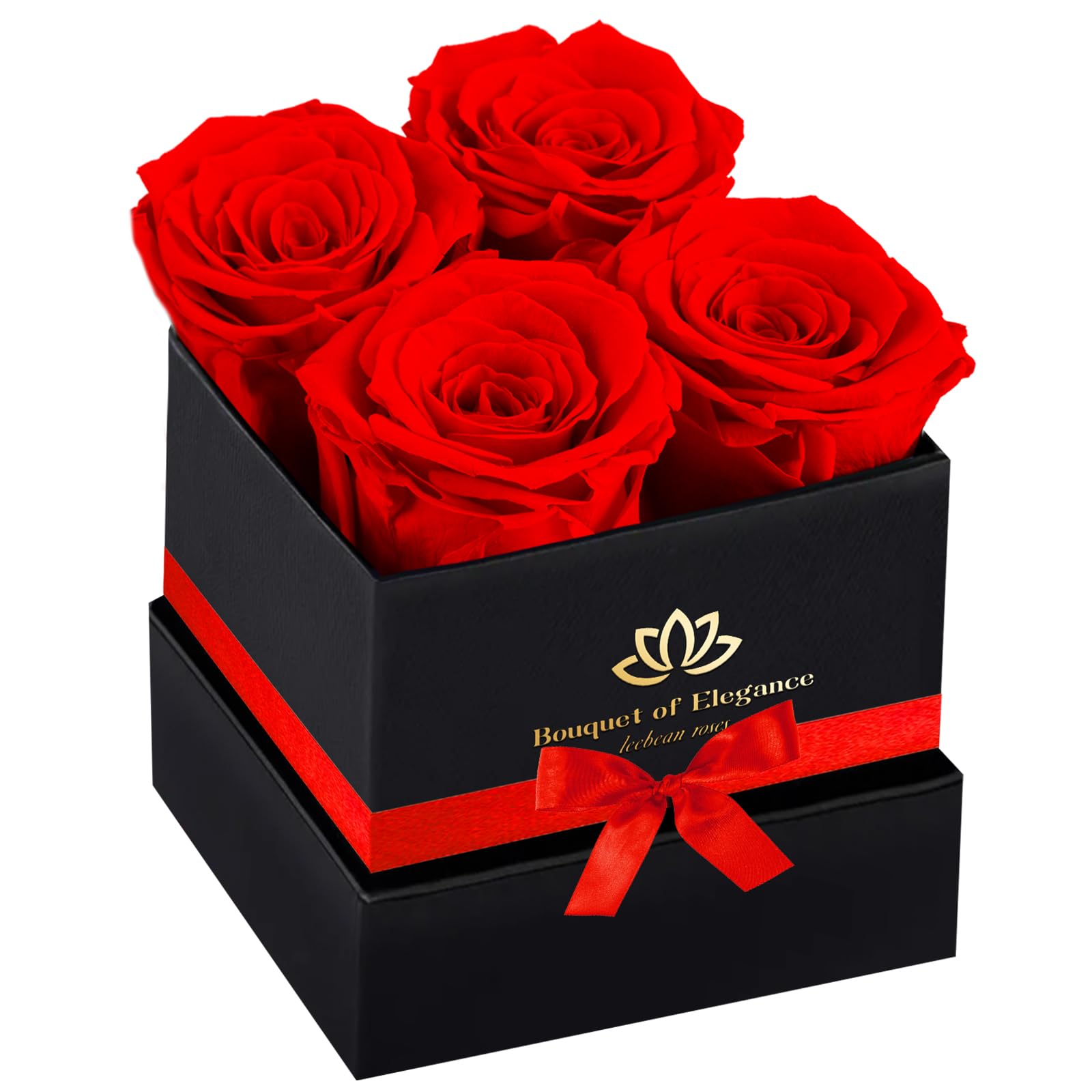 Leebean Forever Flowers Roses in A Box,Real Preserved Flowers,Preserved Roses,Preserved Flowers