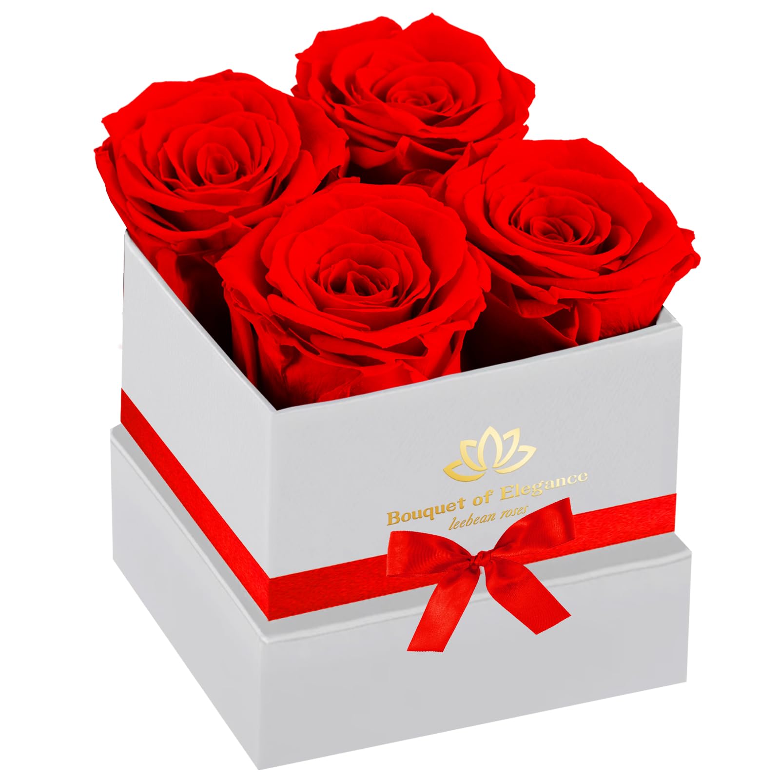 Leebean Forever Flowers Roses in A Box,Real Preserved Flowers,Preserved Roses,Preserved Flowers
