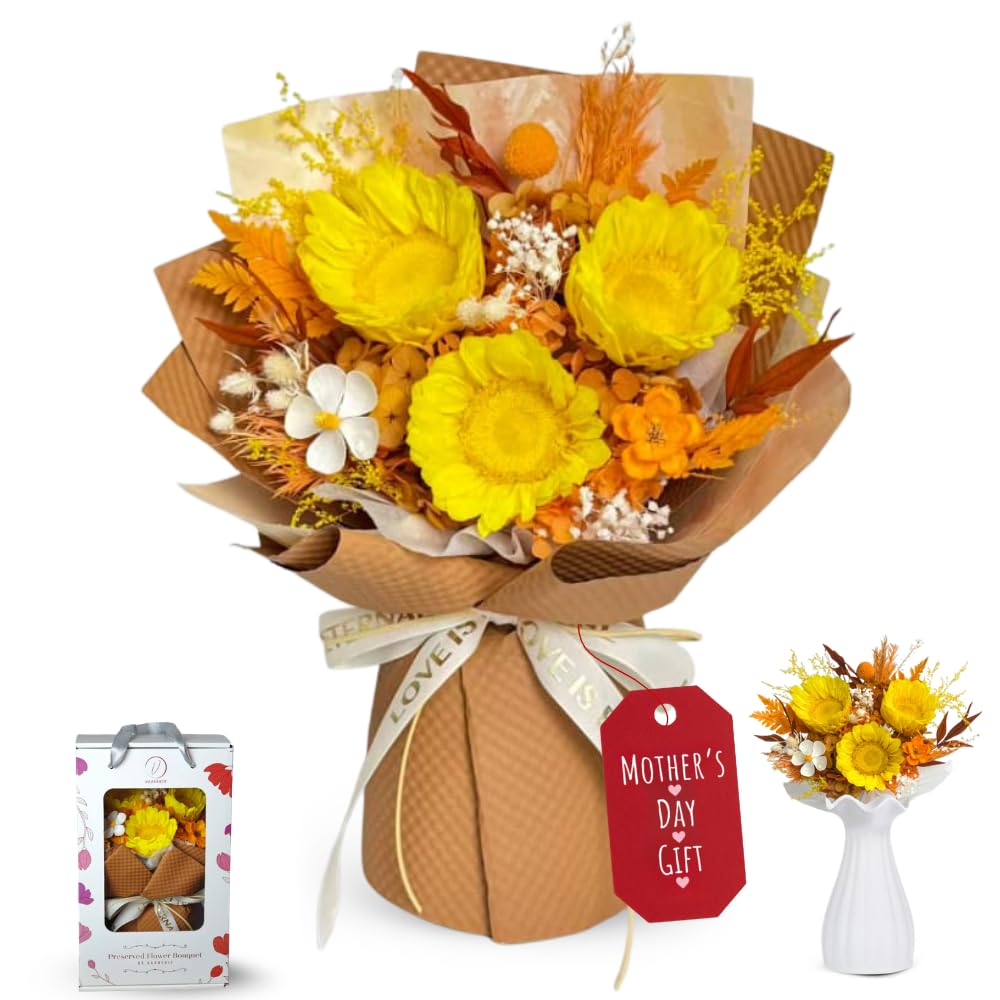 Vaanshie Premium Preserved Flower Bouquet Ideal for Mother's Day Gifting