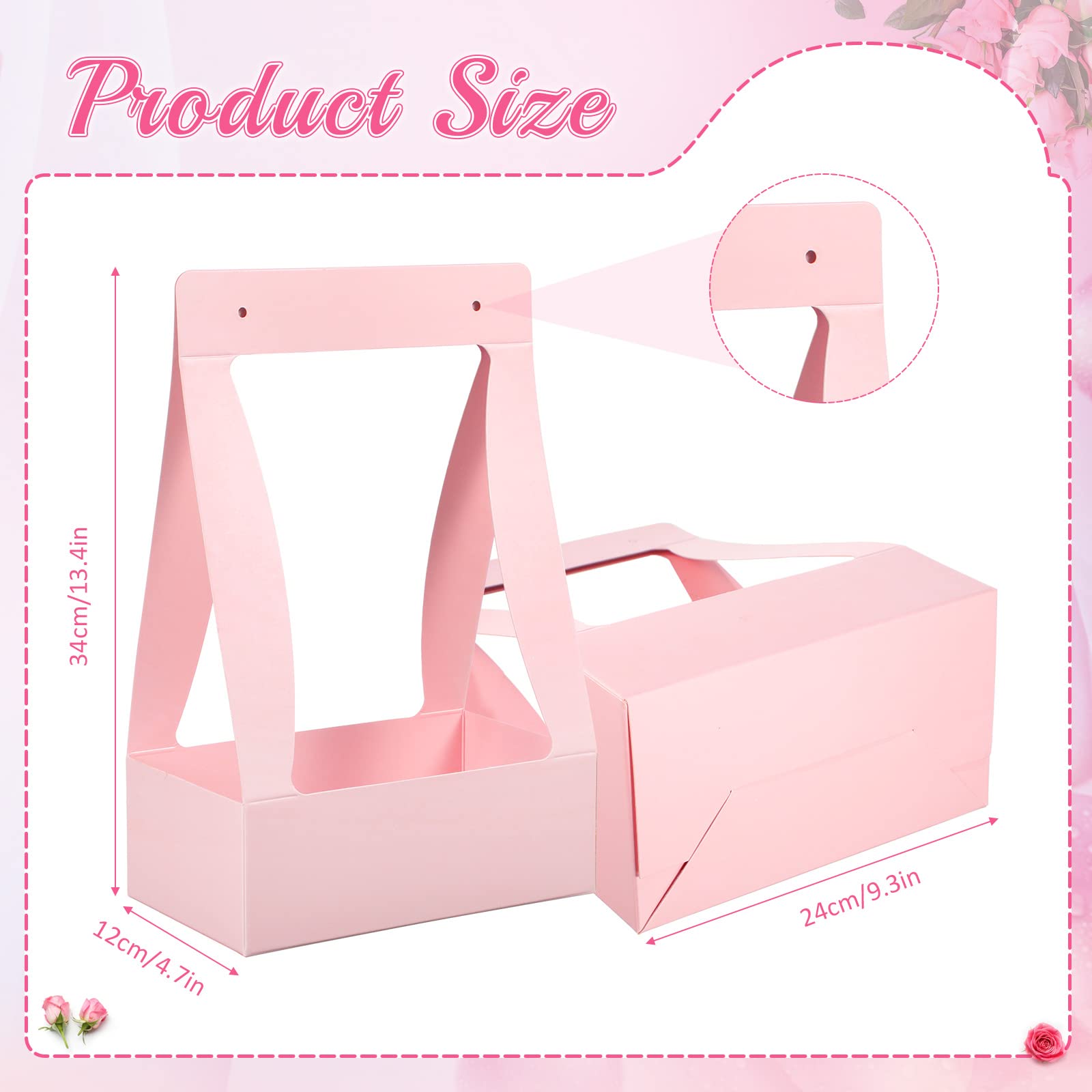 Pink Floral Gift Boxes for Bouquet Arrangements