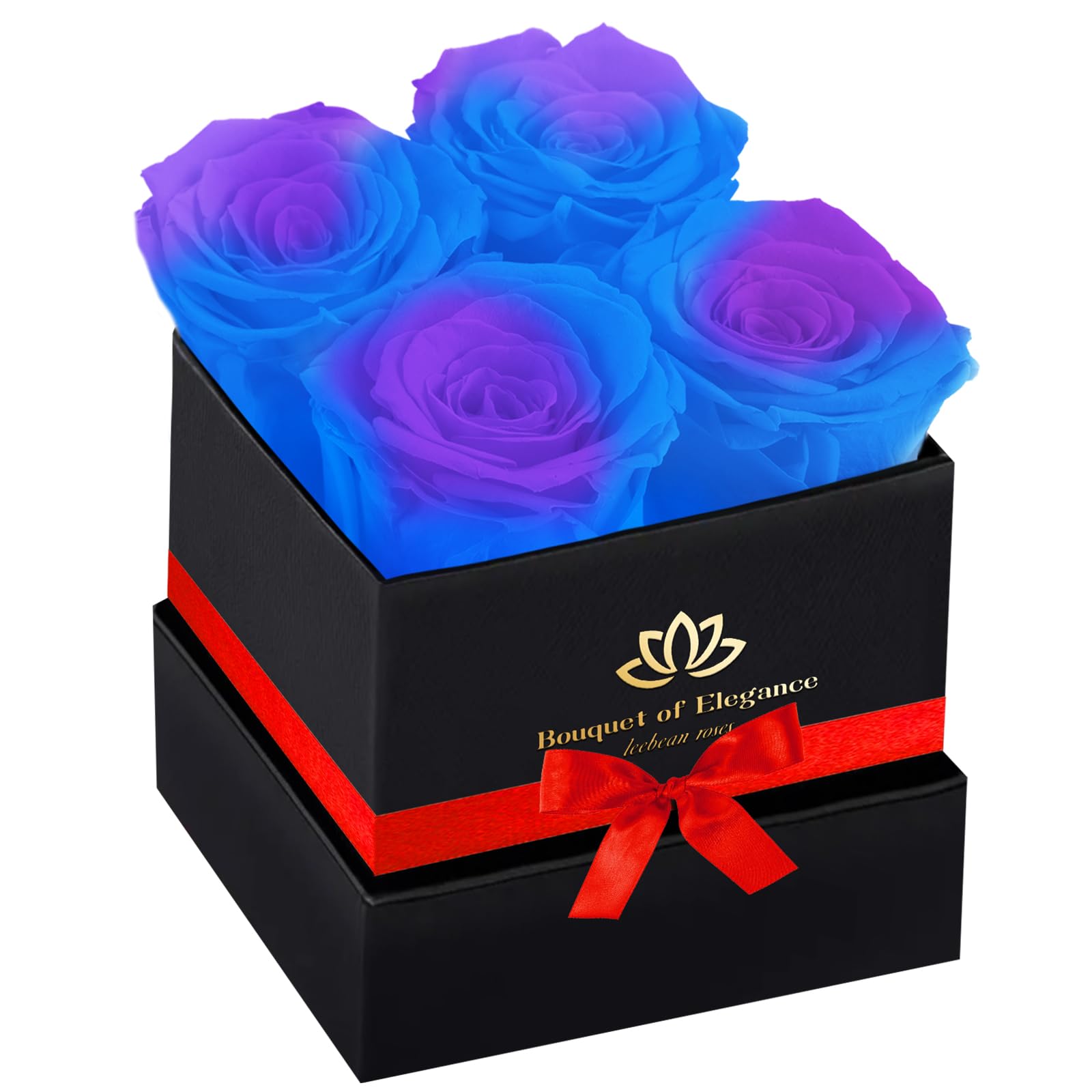 Leebean Forever Flowers Roses in A Box,Real Preserved Flowers,Preserved Roses,Preserved Flowers