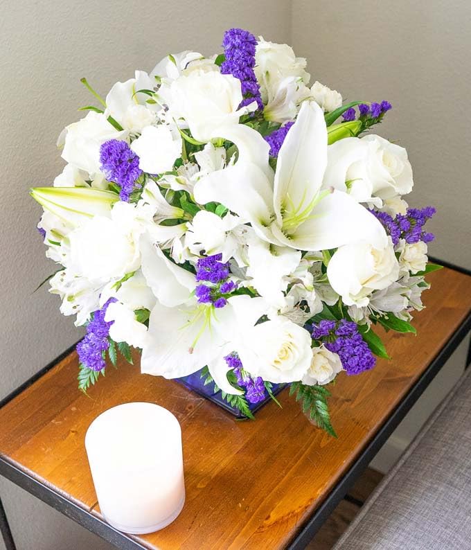 Blue Sympathy Bouquet Arrangement