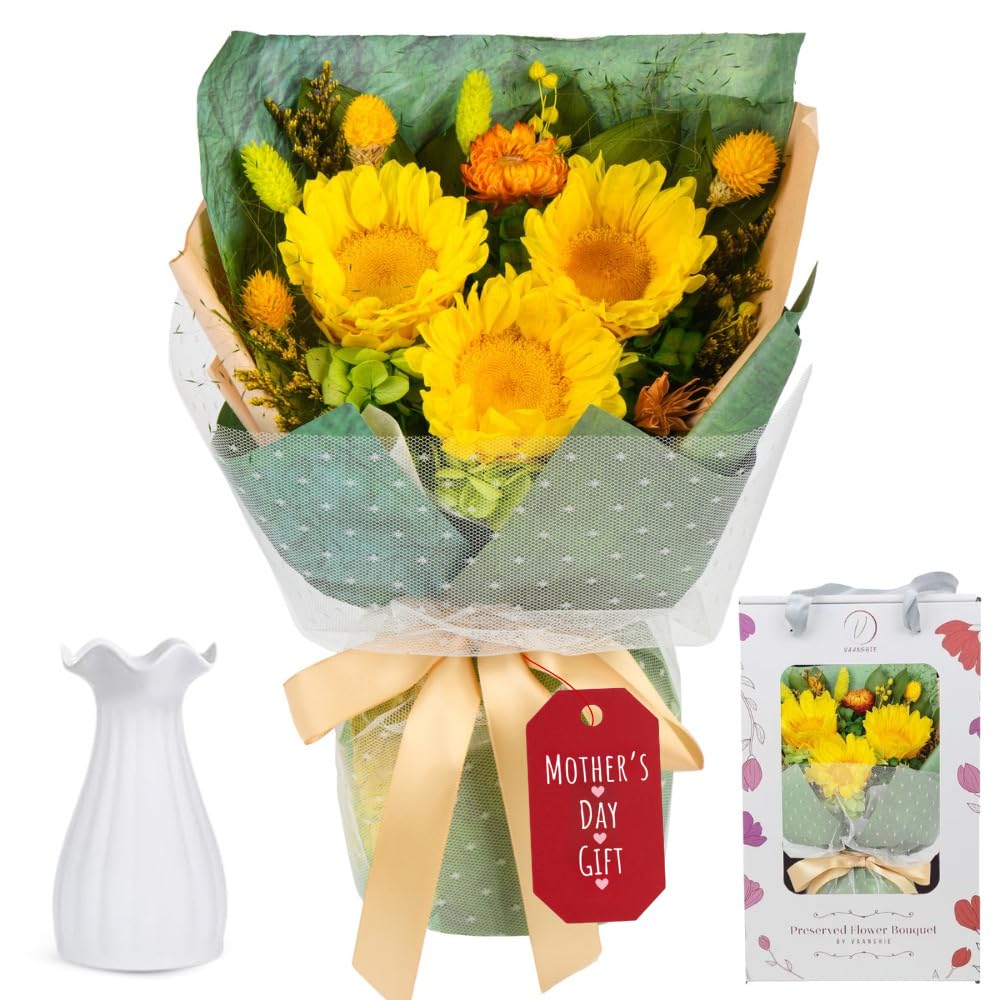 Vaanshie Premium Preserved Flower Bouquet Ideal for Mother's Day Gifting