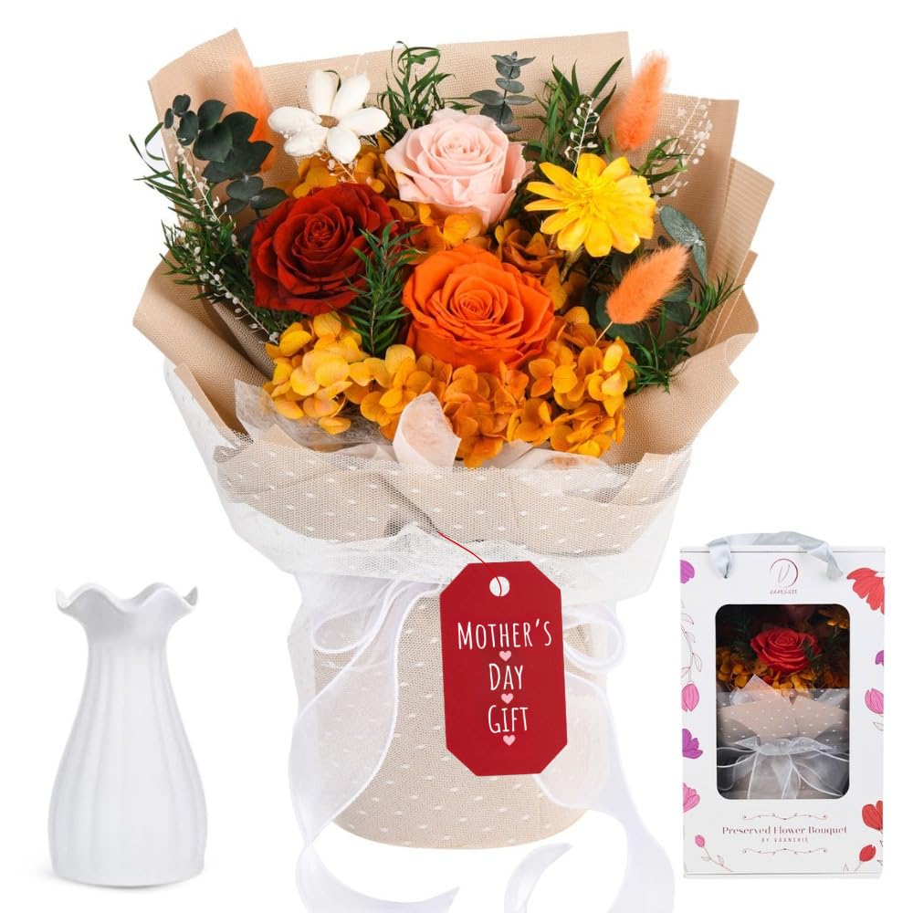 Vaanshie Premium Preserved Flower Bouquet Ideal for Mother's Day Gifting