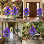 2-Pack Artificial Hydrangea Topiary Plants