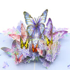 3D Butterfly Floral Greeting Card with Gold Foil Details