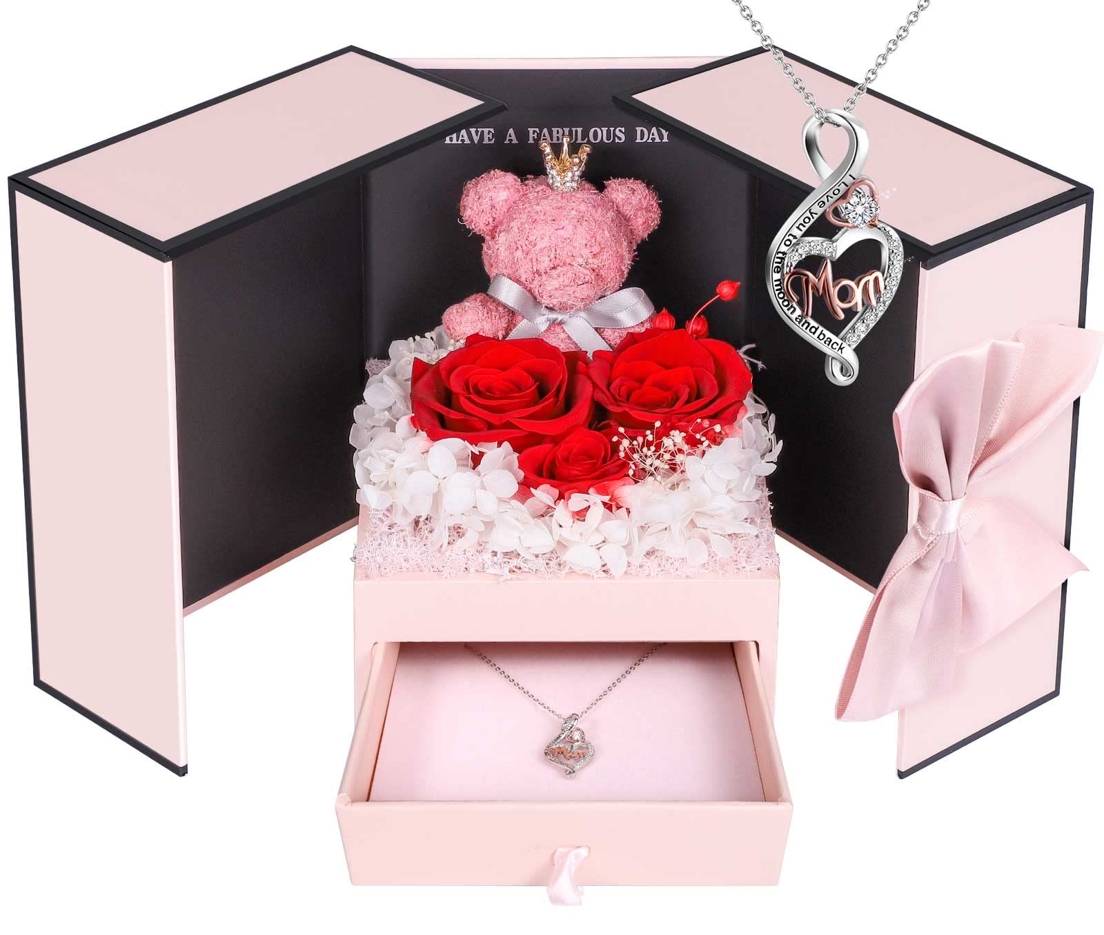 Preserved Rose & Necklace Gift SetPreserved Rose & Necklace Gift Set