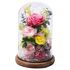 Preserved Rose in Glass Dome Gift Decor