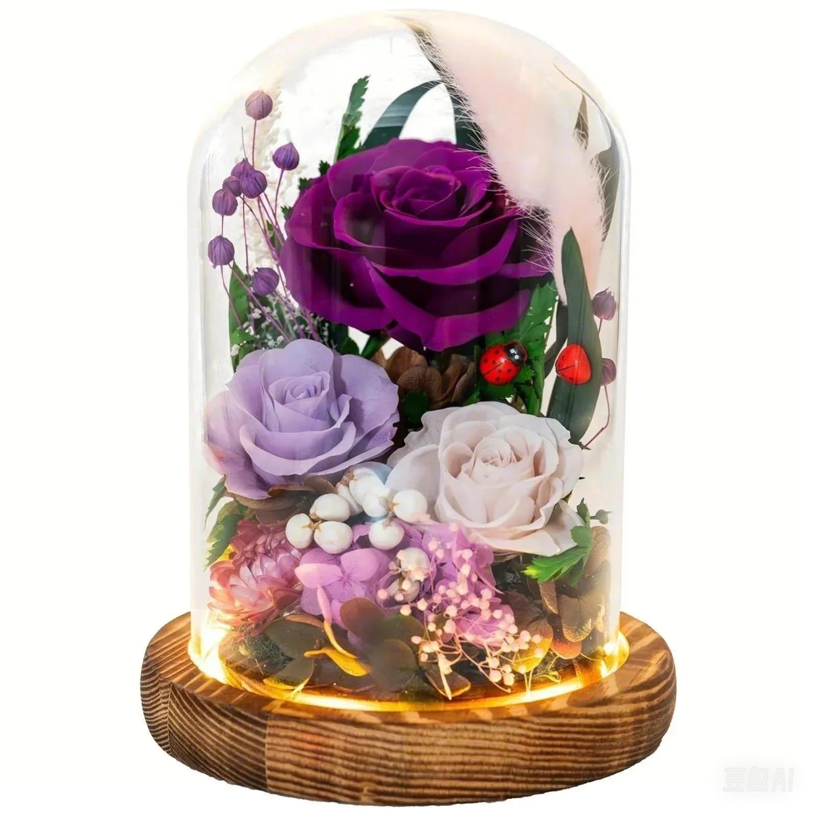 Eternal Flower Gift with Butterfly for Mom & Her