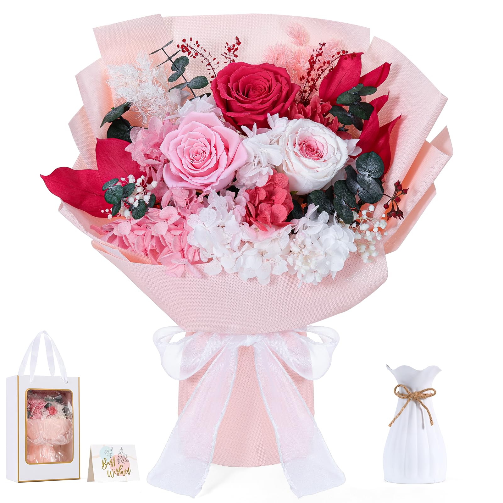Preserved Flower Bouquet Gift Box for Mom & Her
