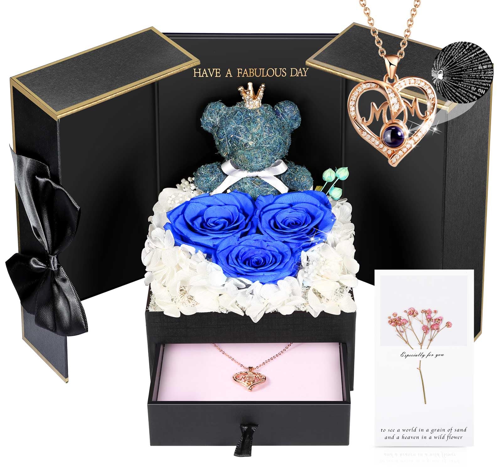 Preserved Rose & Necklace Gift SetPreserved Rose & Necklace Gift Set