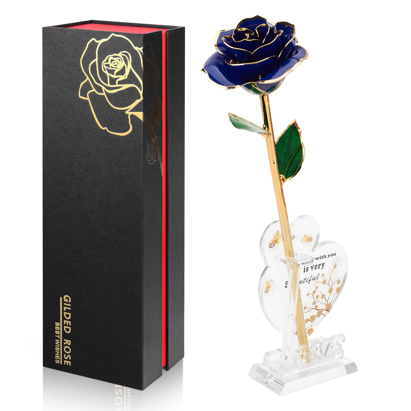 Gold Dipped Infinity Rose Decor Gift