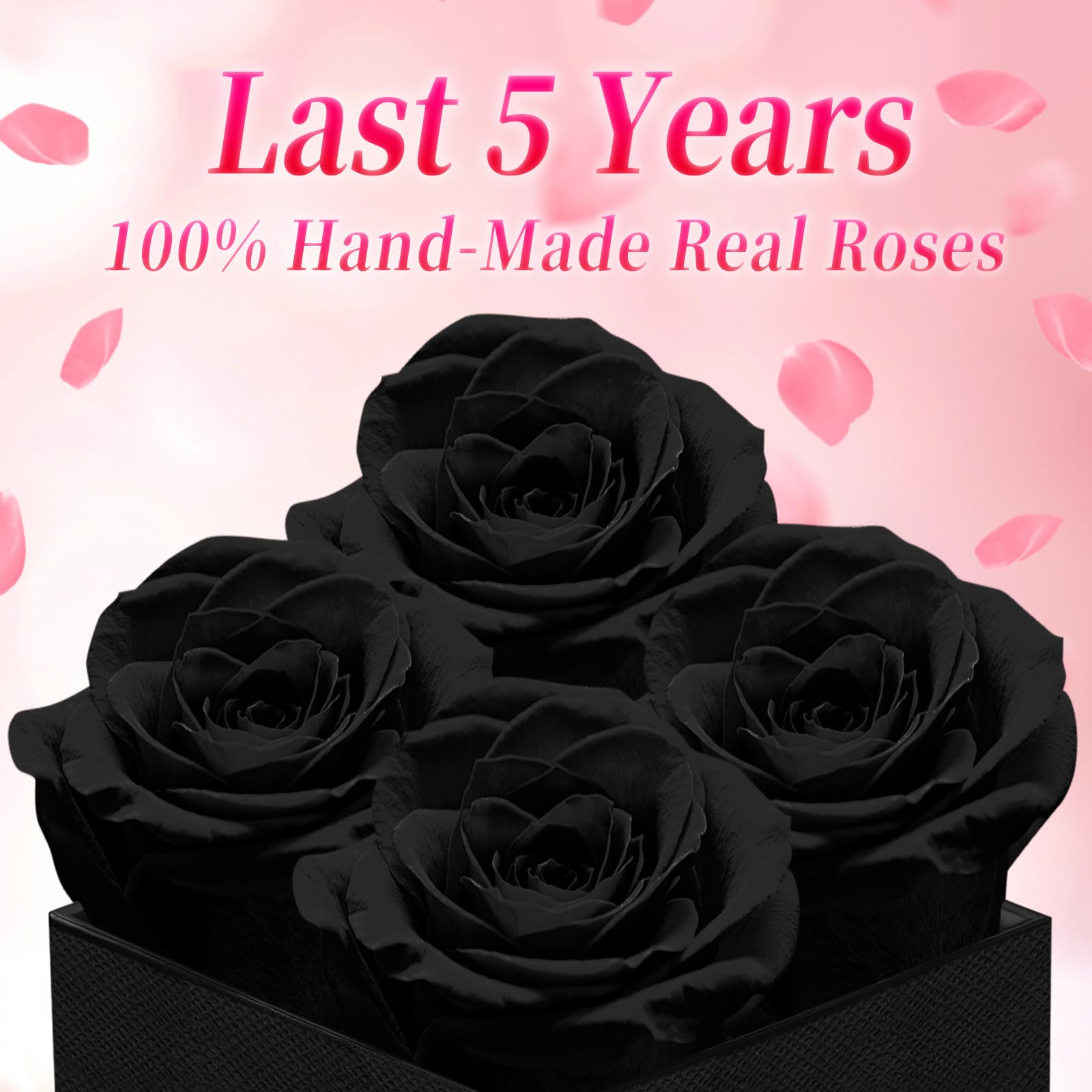 Leebean Forever Flowers Roses in A Box,Real Preserved Flowers,Preserved Roses,Preserved Flowers