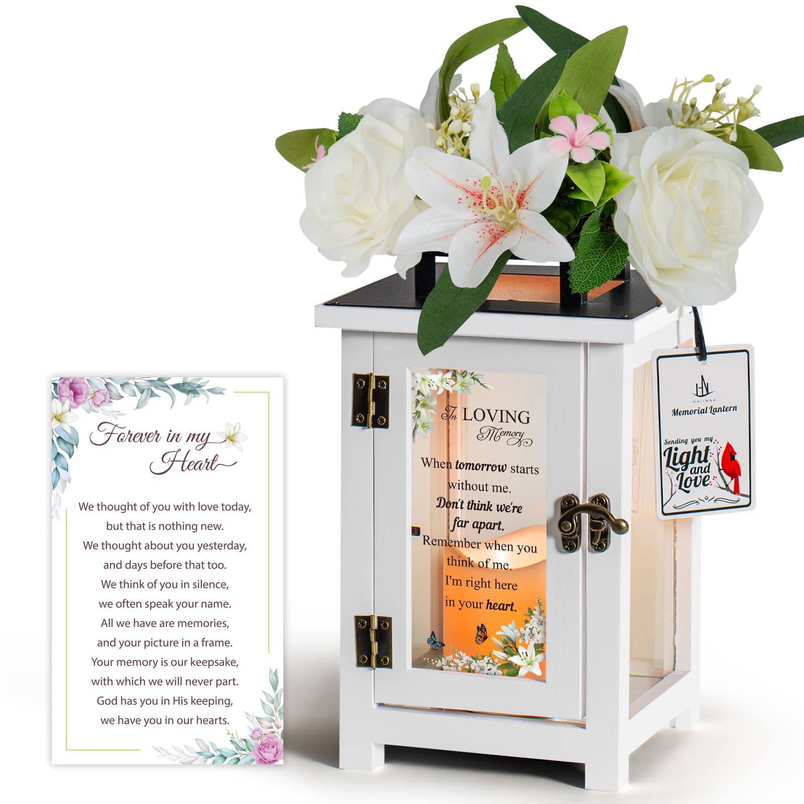 Memorial Lanterns with Flower