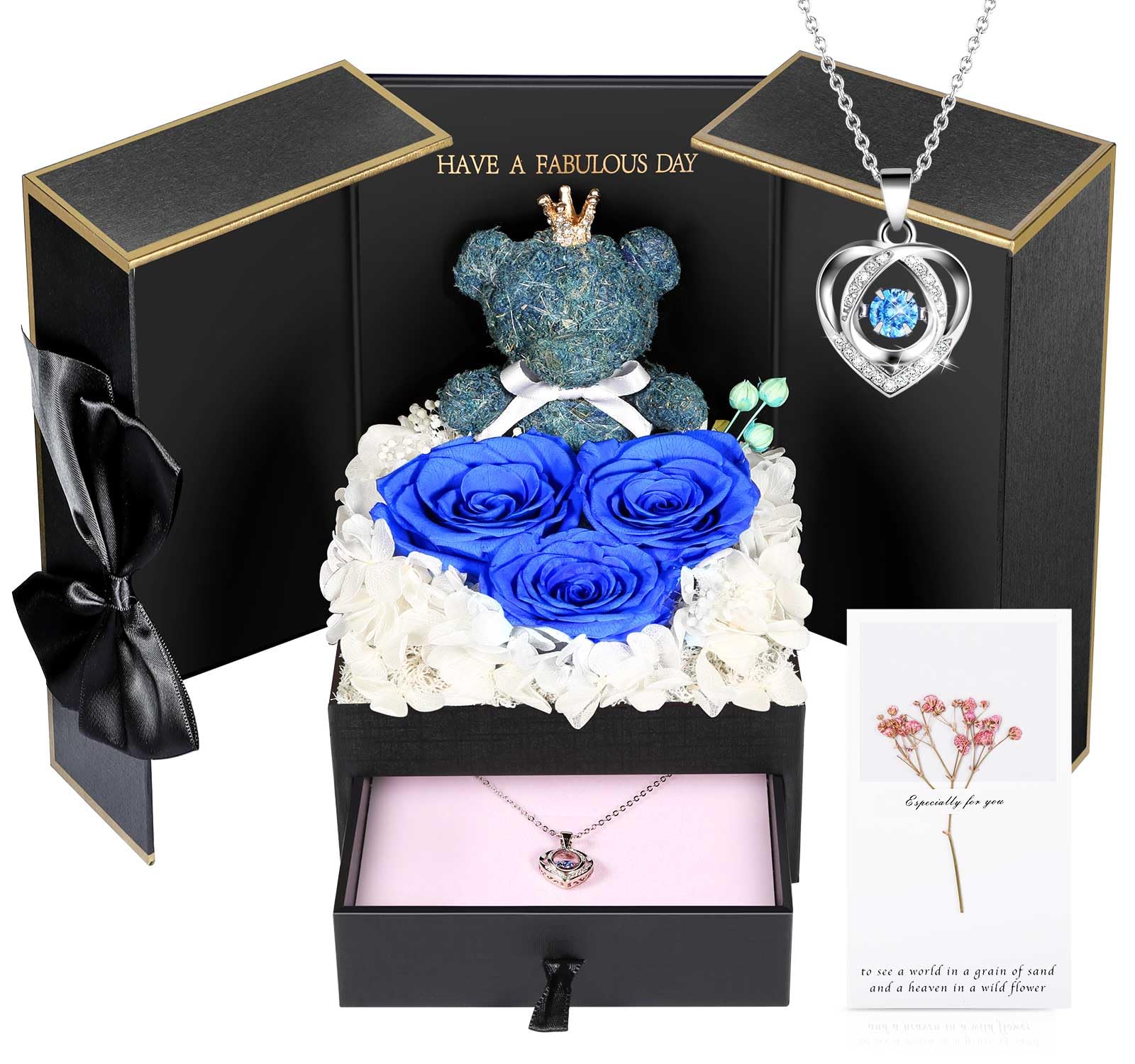 Preserved Rose & Necklace Gift SetPreserved Rose & Necklace Gift Set