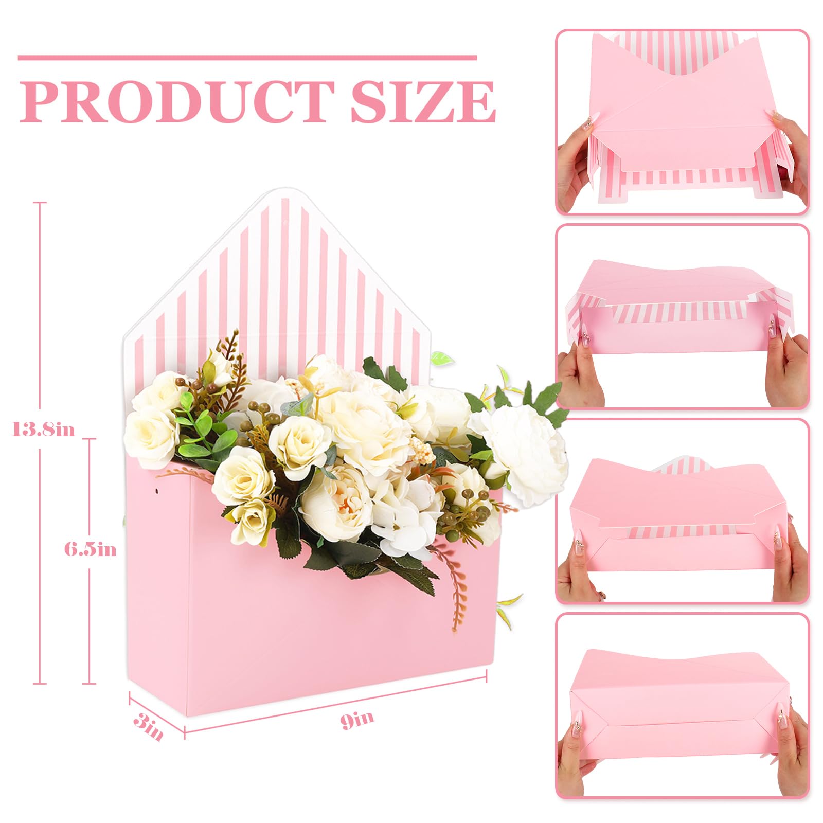 12-Piece Floral Envelope Bouquet Gift Boxes