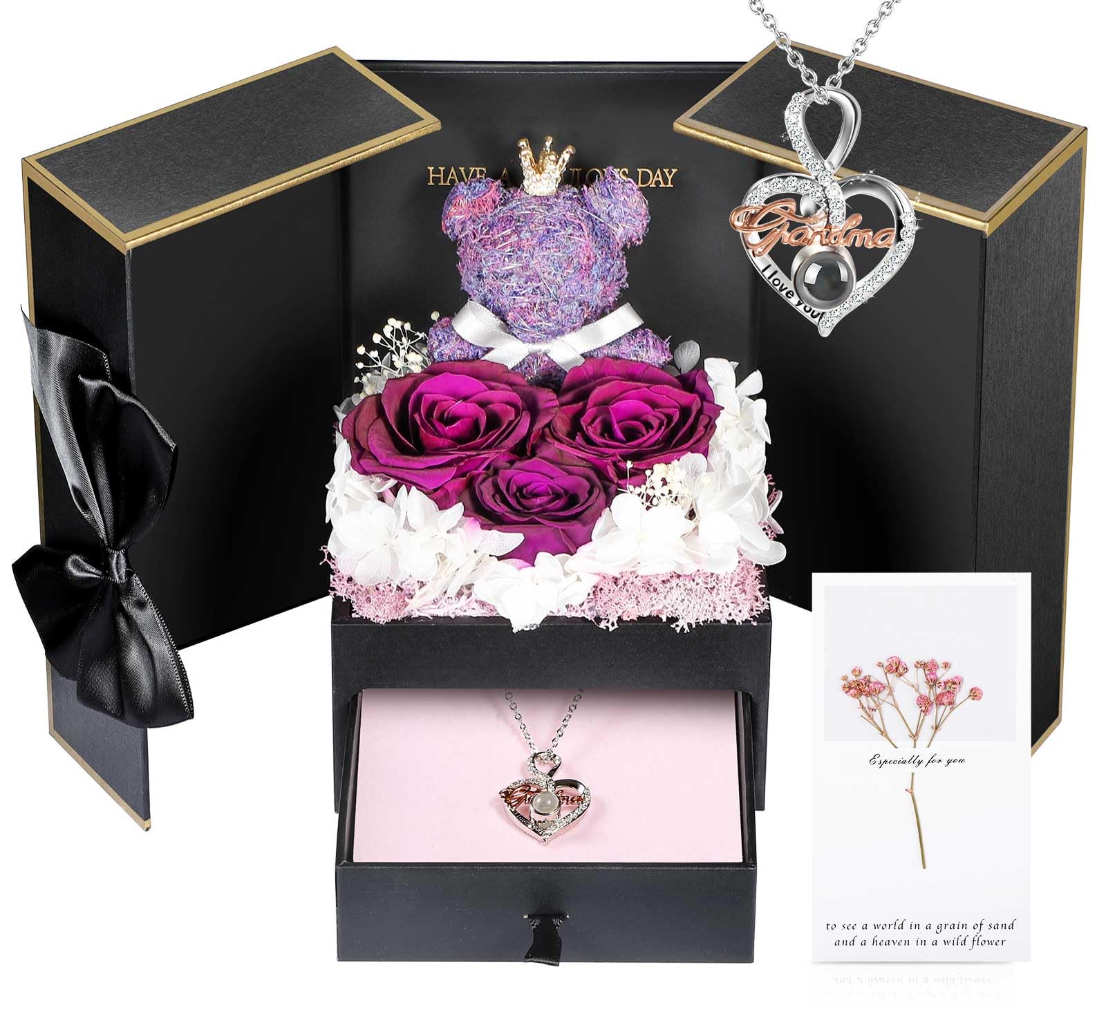 Preserved Rose & Necklace Gift SetPreserved Rose & Necklace Gift Set