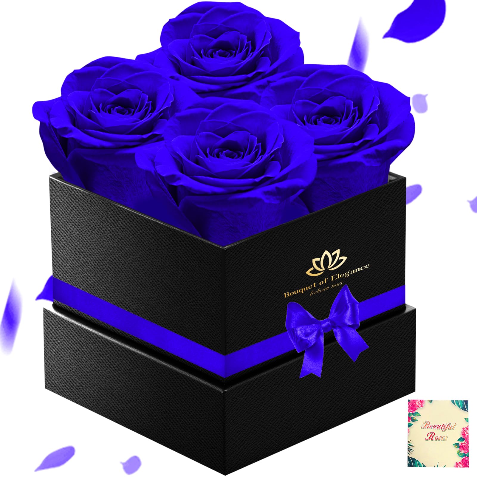 Leebean Forever Flowers Roses in A Box,Real Preserved Flowers,Preserved Roses,Preserved Flowers
