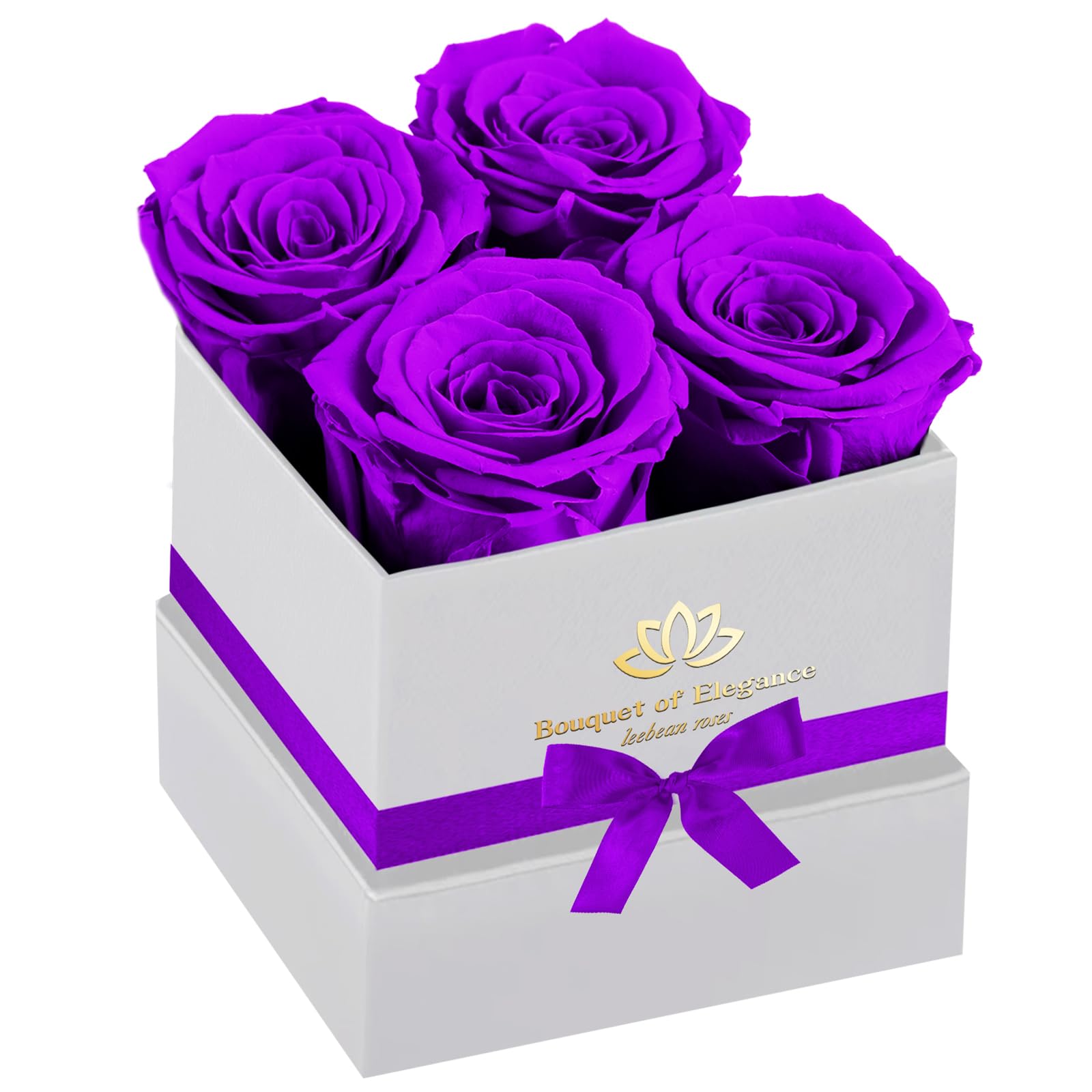 Leebean Forever Flowers Roses in A Box,Real Preserved Flowers,Preserved Roses,Preserved Flowers