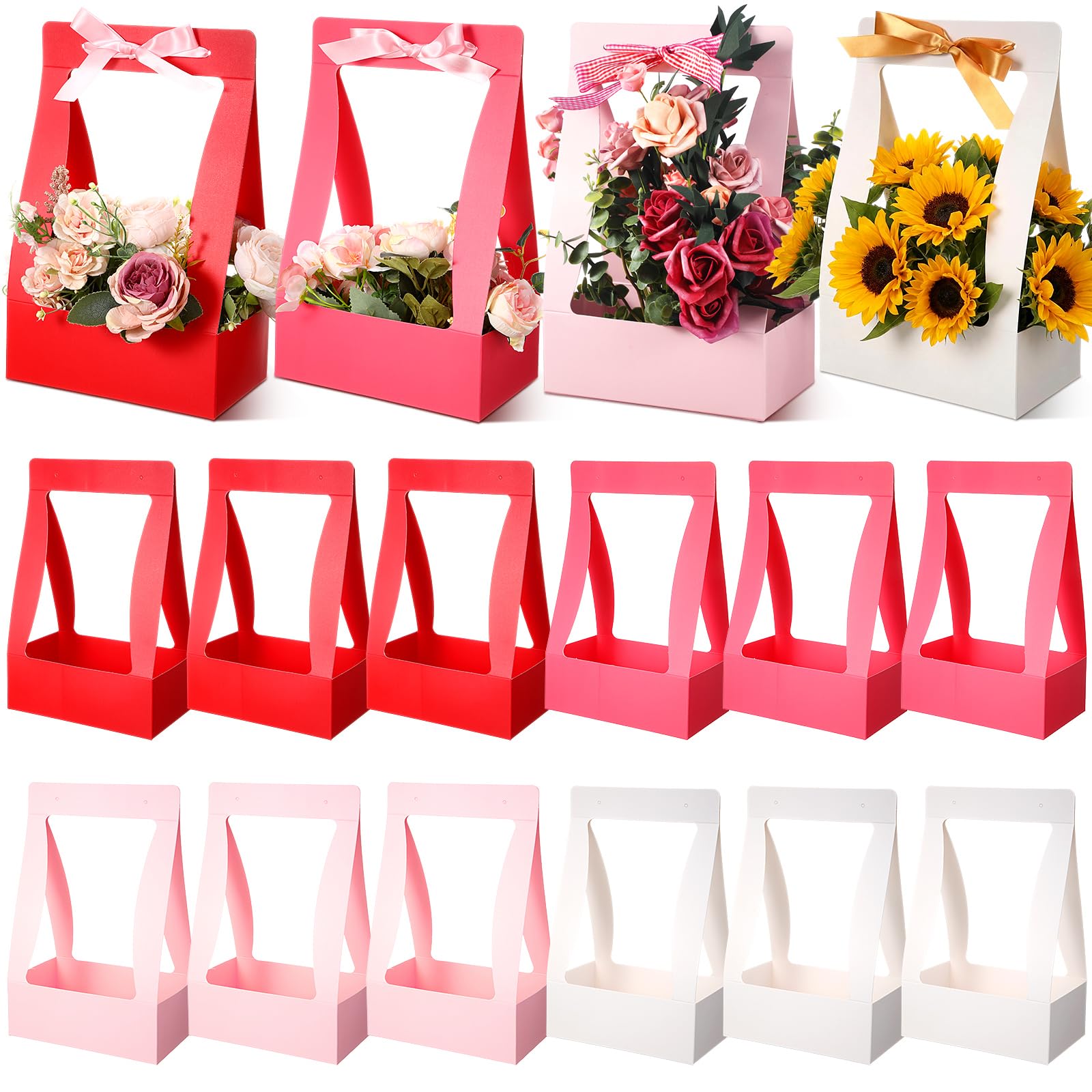 Pink Floral Gift Boxes for Bouquet Arrangements