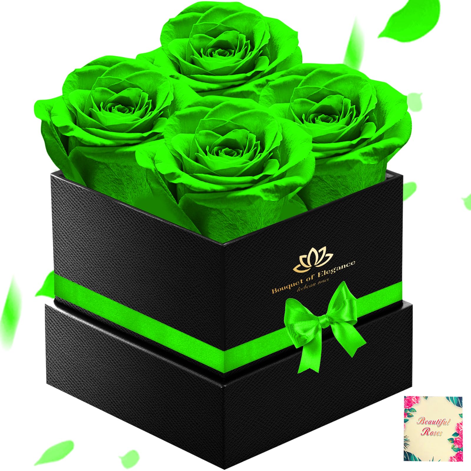 Leebean Forever Flowers Roses in A Box,Real Preserved Flowers,Preserved Roses,Preserved Flowers