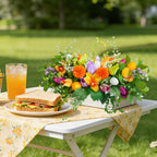 Artificial Tulip & Dahlia Table Centerpiece Decor