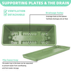 17-Inch Rectangular Window Box Planter with Saucer