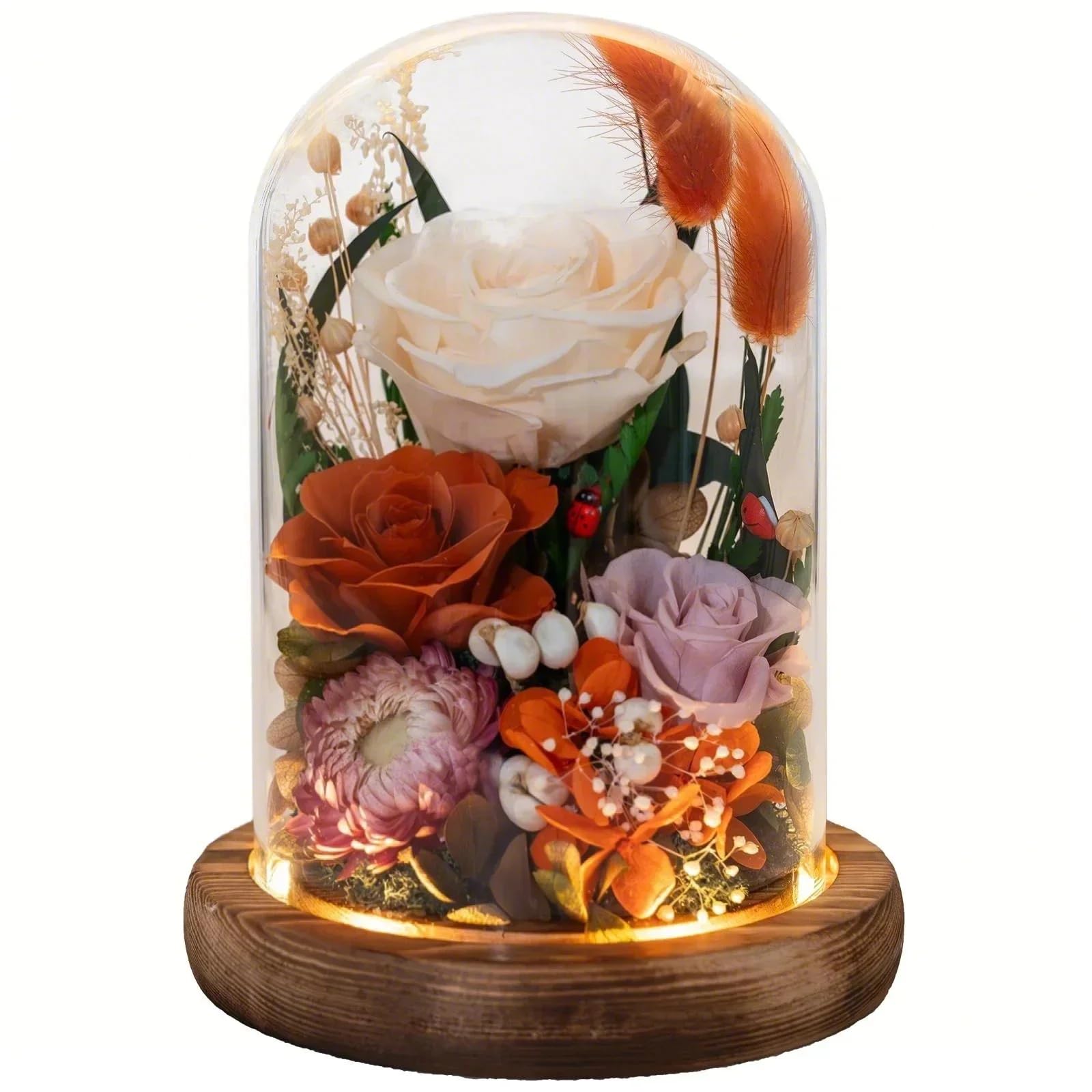 Eternal Flower Gift with Butterfly for Mom & Her