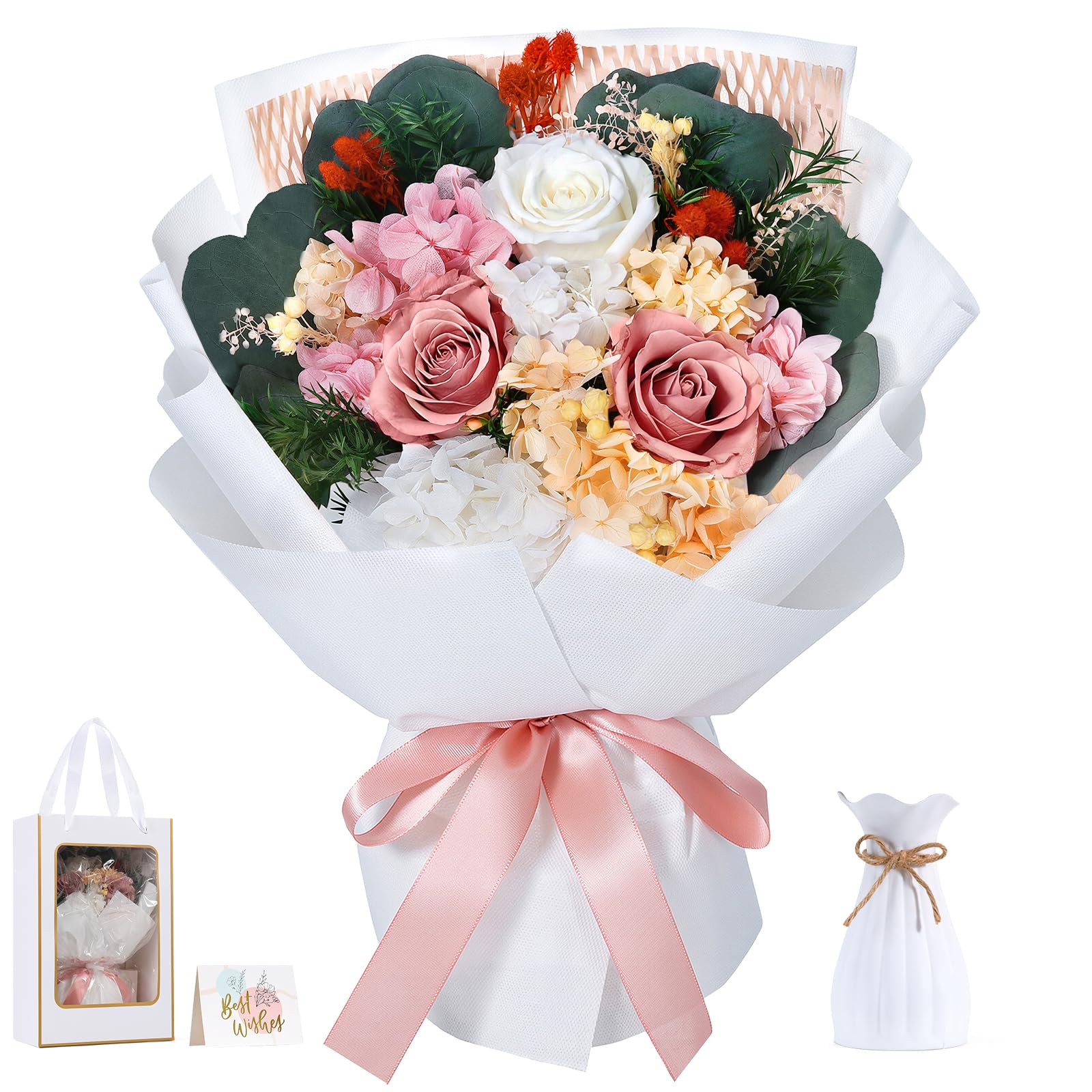 Preserved Flower Bouquet Gift Box for Mom & Her