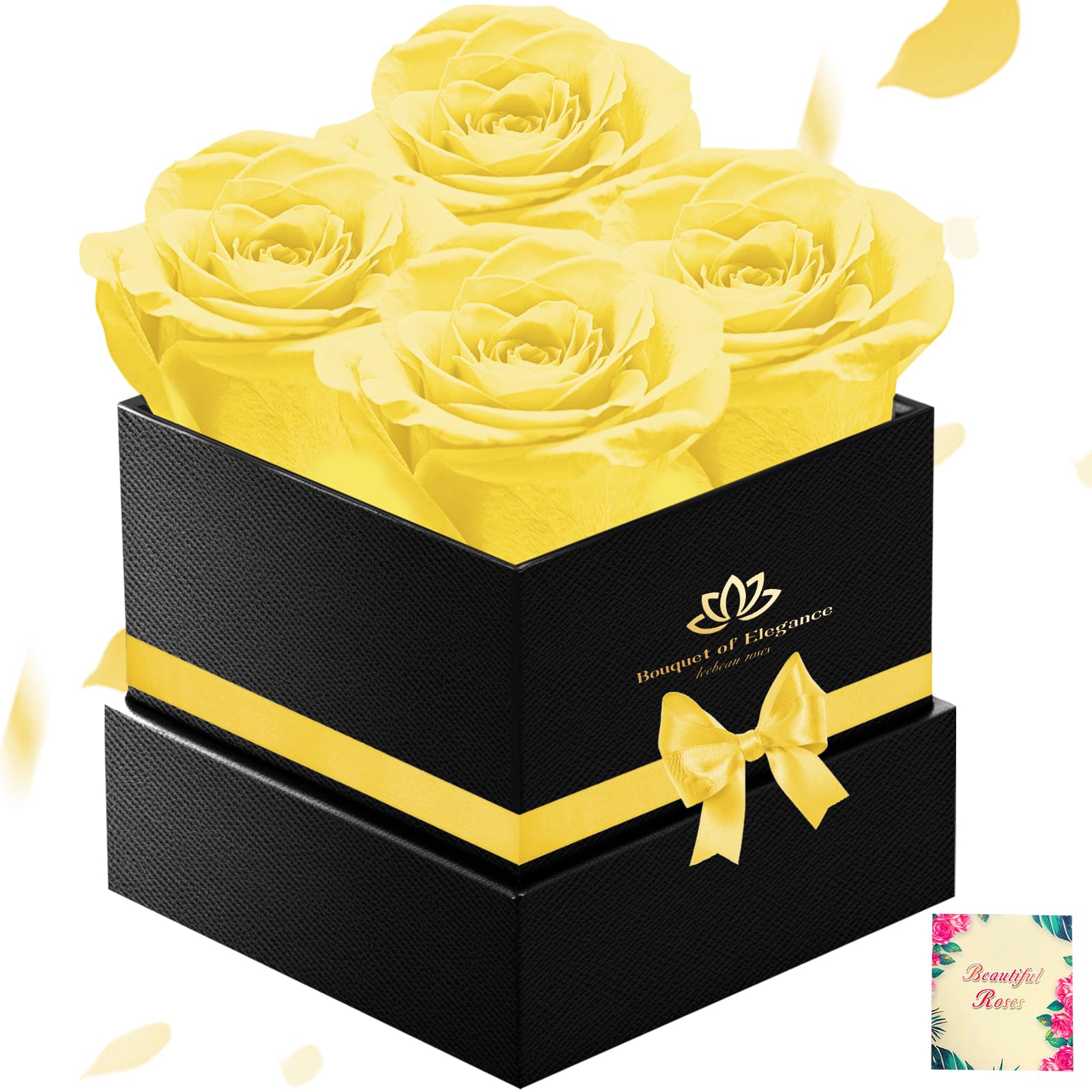 Leebean Forever Flowers Roses in A Box,Real Preserved Flowers,Preserved Roses,Preserved Flowers