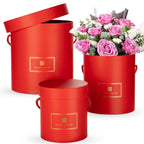 3-Piece Round Nesting Gift Box Set for Flower Arrangements