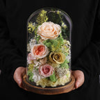 Preserved Rose in Glass Dome Gift Decor