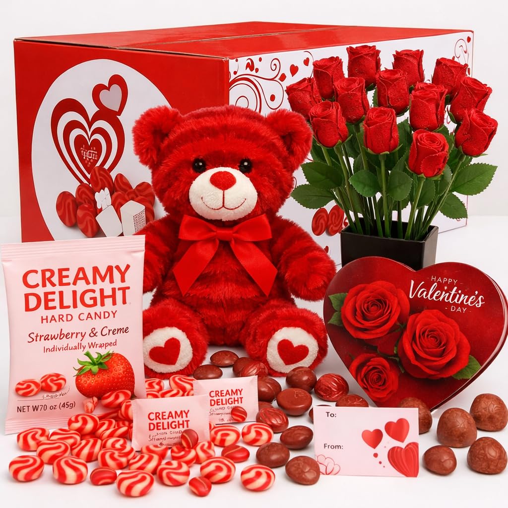 Valentine’s Chocolate & Rose Gift Box