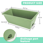 17-Inch Rectangular Window Box Planter with Saucer