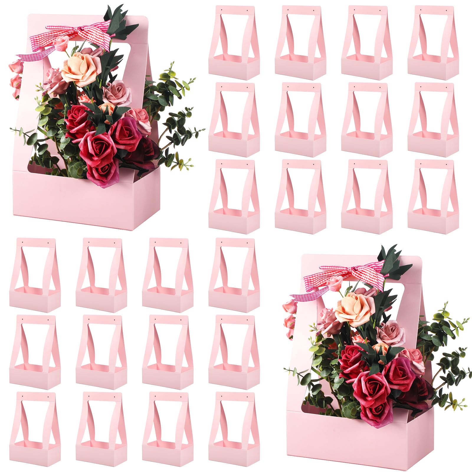 Pink Floral Gift Boxes for Bouquet Arrangements